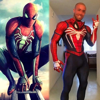 Disfraz de Spiderman Ps4 Insomniac Cosplay impresión 3d Adulto niños Spidey Zentai Suit