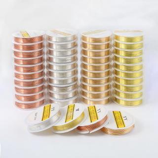 Alambres de cobre de latón de 0.3-1.0 mm para hacer joyas, oro, plata, Color, retención de colores