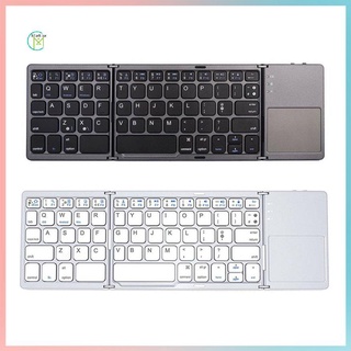 prometion mini teclado de ratón táctil plegable tres veces teclado inalámbrico con touchpad para laptops tablet pc teléfonos móviles (8)