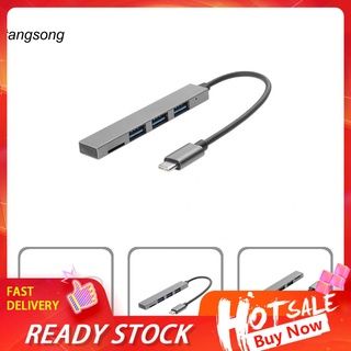 Tang_ adaptador de concentrador de ranura USB 4 en 1 USB tipo C a USB TF para MacBook Pro/Air