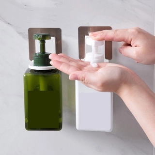 Montado en la pared autoadhesiva champú botella estante jabón ducha organizador gancho titular estantes percha accesorios de baño