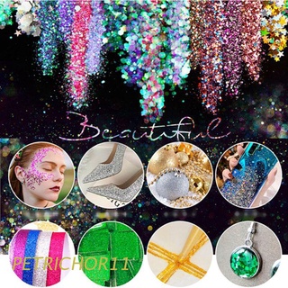 PETR 5 Colors Mixed Holographic Makeup Chunky Glitter Face Body Eye Hair Nail Epoxy Resin Festival Chunky Hexagons Sequins