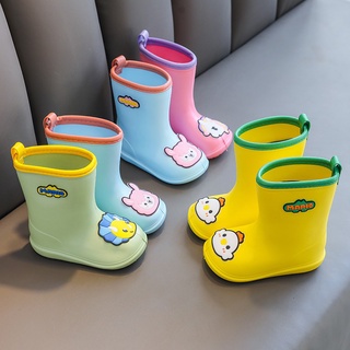 Alegre Mario niños botas de lluvia bebé niño niña EVA antideslizante al aire libre de dibujos animados botas de lluvia niños zapatos impermeables