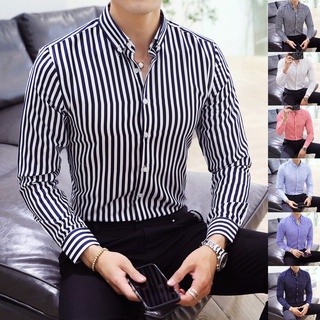 Wy Ting Cotton Oxford Mens Shirts High Quality Striped Business Casual Soft Dress Social Shirts Regular Fit Male Shirt Big