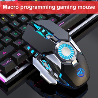 en stock j700 colorido luminoso gaming mouse macro programación gaming wired mouse 6 archivos ajustable 6400dpi