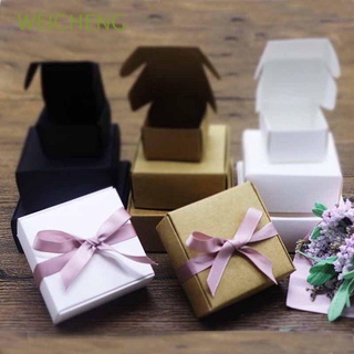 WEICHENG Mini Handmade Soap Box Small Gift Boxes Kraft Paper Box Wedding Craft 10pcs/lot Cardboard Packaging Jewelry Party Supplies/Multicolor