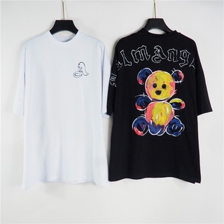 Hot sale PA Palm Angels T-Shirts ready stock High quality cartoon bear print casual sleeves T-shirt top For Women/Men