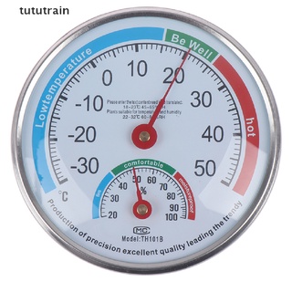 tututrain - termómetro analógico redondo para hogar, higrómetro, monitor de humedad, medidor mx