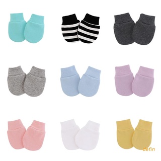 defin 1 par de guantes de algodón suave antiarañazos para bebé, protección para recién nacidos, manoplas, protector de mano (1)
