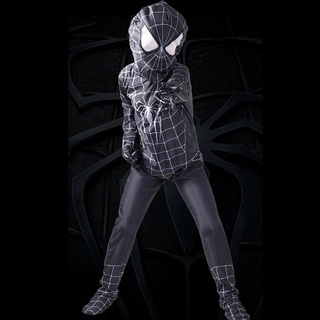 Black Spiderman Costume Halloween Cosplay Superhero Spider Suit For Kids Adult (6)