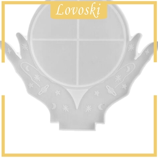 [LOVOSKI] molde de silicona para espejo de maquillaje, diseño de resina epoxi, para niñas (7)
