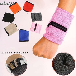 ULA01 Unisex Wristband Basketball Wrist Support Wrist Wallet Pouch Running Sport Brace Zipper Storage Bag Protector Sweatband/Multicolor