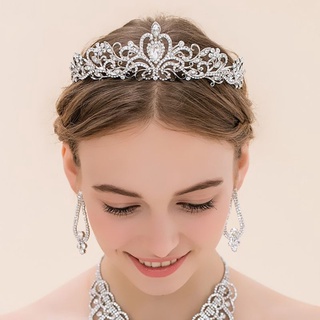 bonjo Women Kids Tiara Crowns with Comb Pins Imitation Crystal Glitter Rhinestone Headband Wedding Bridal Prom Party Jewelry Headpiece
