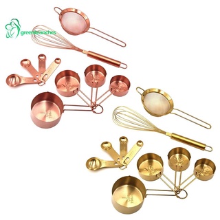 10 piezas de herramientas para hornear Set de utensilios de cocina y hornear Set de oro rosa