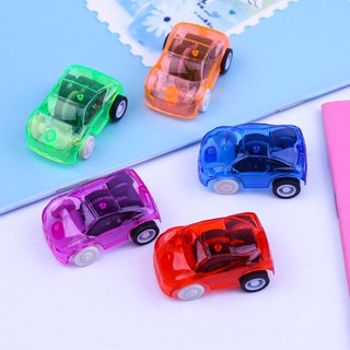 Mini coche retráctil transparente Juguetes de plástico Juguetes para niños