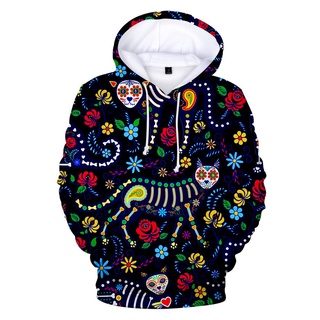 New Day Of The Dead Hoodies Personality Printed Sweatshirt Streetwear Day Of The Dead Pullovers