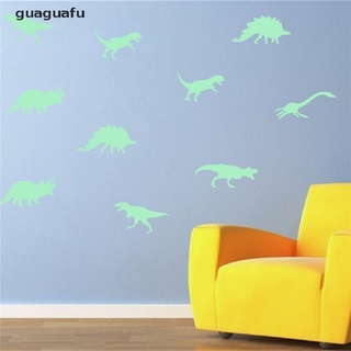 guaguafu 9 unids/set glow in the dark luminoso dinosaurios pegatinas niños habitación arte pared decoración mx (2)