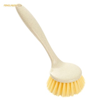 fenglinjoy utensilios de limpieza de cocina mango largo se puede colgar cepillo de pelo suave verde paja de trigo cepillo de limpieza herramienta de limpieza