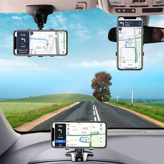 soporte para teléfono de coche, 360 grados, soporte para teléfono móvil, espejo retrovisor, visera parasol en el coche, gps, soporte de navegación