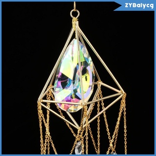prismas de cristal colgante adorno arco iris maker timbre de viento para regalo, decoración de jardín, ventana, hogar, oficina, plantas, (7)