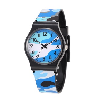 [¡nuevo!] reloj de pulsera analógico de cuarzo deportivo de camuflaje para niños y niñas
