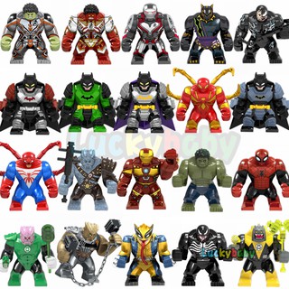 LEGO Marvel Vengadores Iron Man Spider Batman Hulk Wolverine Veneno De Gran Tamaño Bloques De Construcción Minifiguras Juguetes De Niños