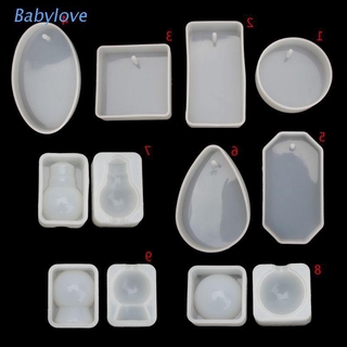 BAB - molde ovalado redondo redondo de resina de silicona para velas de jabón