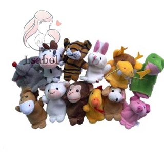 12pcs terciopelo pequeño animal en jardín bebé historias ayudante dedo títeres juguetes conjunto de regalo de navidad para niños (3)