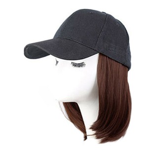 gorra de béisbol con pelucas pixie corte bob pelo sintético pelo corto sombrero para las mujeres (6)