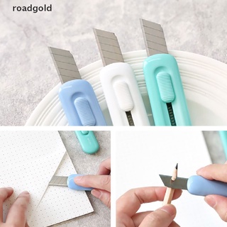 roadgold 3 colores mini cortador utilidad cuchillo caja cortador retráctil hoja de afeitar cuchillo rgb