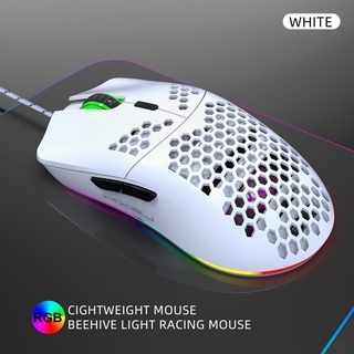 Mouse Gamer Com Fio Hxsj J900 Usb Branco Com Seis Regulável Dpi Design Ergonômico Para Desktop / Laptop guardian (1)