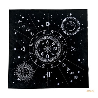 attack 1pc 49*49cm tarot mantel doce constelaciones sol luna pentagrama tarot franela