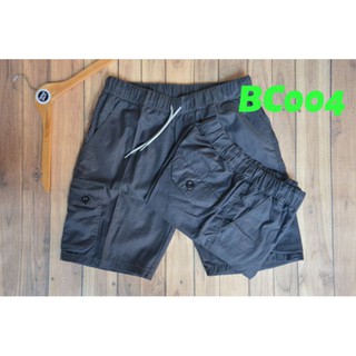 Pantalones de carga de los hombres pantalones cortos de carga corta sarga materiales de goma gruesa cintura (1)