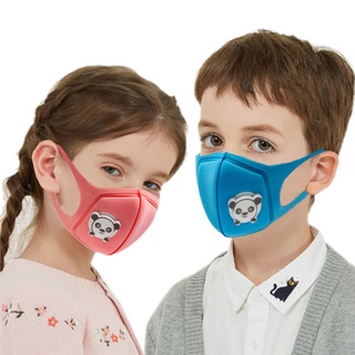 cubrebocas para niños de esponja lavable para niños con válvula de respiración máscaras a prueba de polvo y protector solar máscaras para niños de dibujos animados no desechables navidad