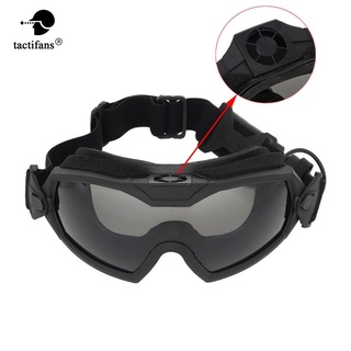 Táctica ventilador gafas Anti-niebla sistema de ventilador buen impacto intercambiable lente protectora Motor ciclismo Paintball Airsoft CS Wargame