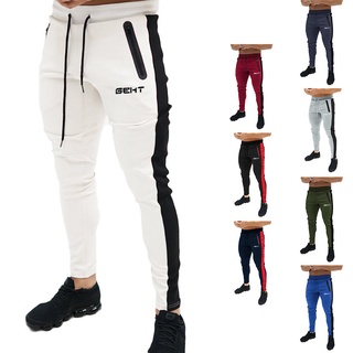 Pantalones deportivos deportivos para hombre a la Altura del tobillo con cordón Elástico en Cintura