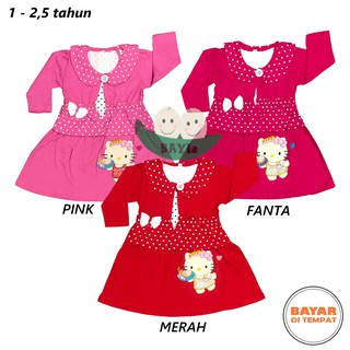 Babye - vestido + ROMPI/ropa de bebé niñas KITTY YUNISA motif/ropa de niña 1,5 años