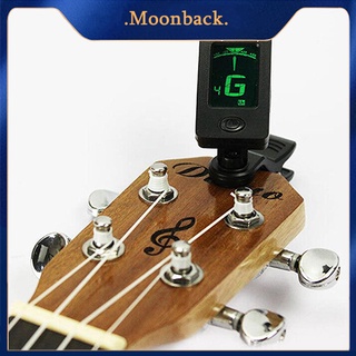 Moon afinador Digital cromático Clip-On para guitarra eléctrica acústica bajo violín ukelele