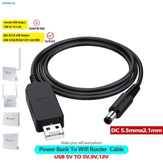 Usb a 12V 1A Cable USB Wifi a Powerbank Cable Boost convertidor de Cable de paso conector para Wifi Router módem