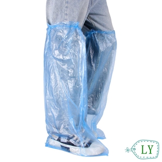 LY 1/5/10 pares de zapatos de lluvia de plástico grueso antideslizante de buena calidad desechables duraderos protectores de alta parte superior impermeable