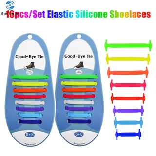 16 unids/Set mujeres elástico de silicona cordones sin lazo cordones para zapatos zapatillas de deporte entrenador niños