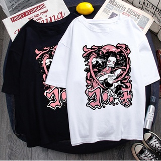Demon Slayer Kimetsu No Yaiba Ropa Streetwear Anime Dibujos Animados Camiseta Impresión Suelta Tops
