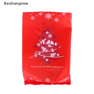 [bsn] 25 bolsas de regalo para árbol de navidad, diseño de copos de nieve, bolsa de embalaje para hornear, diseño de navidad