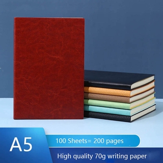 100 hojas de cuero A5 cuaderno línea de páginas internas de papel planificador de negocios bloc de notas papelería suministros de oficina (1)