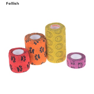 [Fel] Venda elástica impermeable autoadhesiva transpirable cinta colorida para mascotas MY436