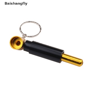 [BSF] Llavero Con Colgante De Pipa Pequeña En Forma De Batería De Tabaco Portátil De Metal Para Fumar , Diseño De Baishangfly (2)