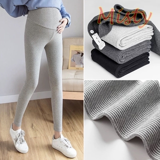 Pantalones de maternidad Leggings ajustable cintura suave pantalones de algodón mujeres embarazadas embarazo ropa pantalones pantalones delgados (4)