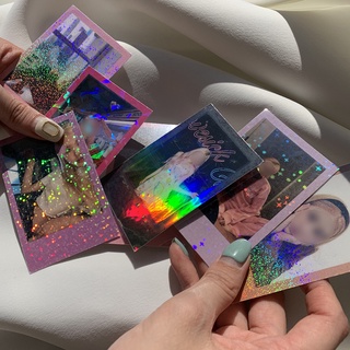 [SOOANG STUDIO] Holographic films/Korean CUTE holographic Stickers/Toploader·Sleeve·Polaroid·Polco·Journal DIY Decorative Material Stickers