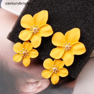 [Centurybright] Vintage Double Flower Drop Earrings Wedding Dangle Bohemian Party Jewelry Gifts SGDG