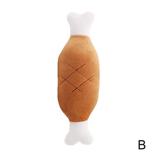 Bone Shape Dog Toy Funny Plush Puppy Squeaky Toy Pet Pet For Dog Interactive Supplies Random Q6B0
